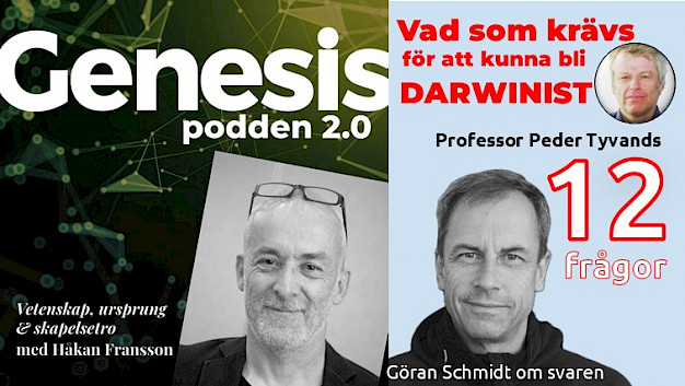 Main image for page: Video: Genesispodden 2.0 avsnitt 25 - Vad krävs för att jag ska bli darwinist? Tyvands 12 frågor.
